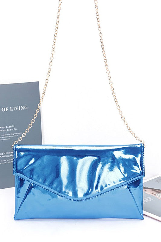 Color Mirror Envelope Clutch Swing Bag